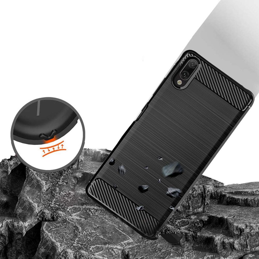 Pokrowiec Carbon Case niebieski Xiaomi Redmi 7A / 3