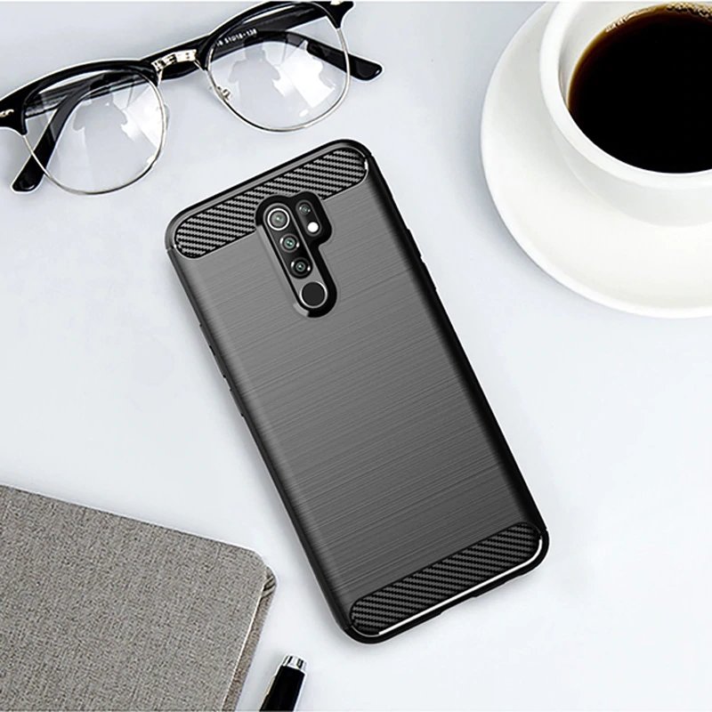 Pokrowiec Carbon Case niebieski Xiaomi Redmi 9 / 2