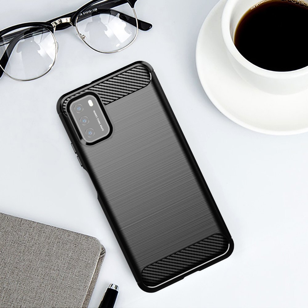 Pokrowiec Carbon Case niebieski Xiaomi Redmi 9T / 11