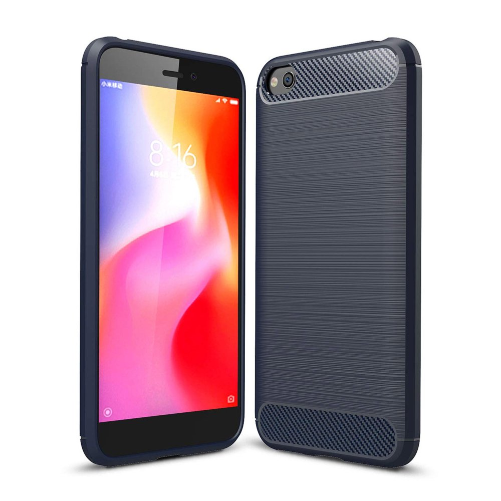 Pokrowiec Carbon Case niebieski Xiaomi Redmi Go