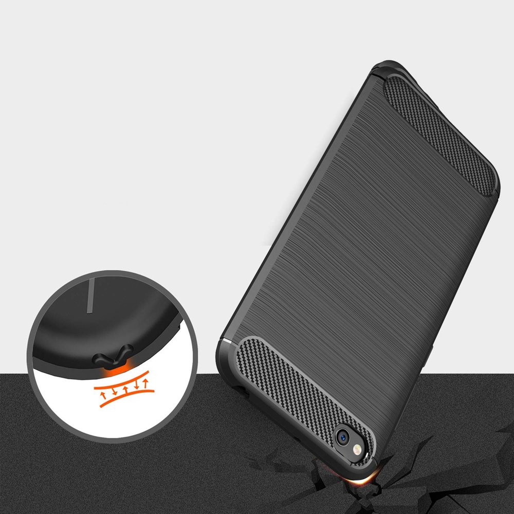 Pokrowiec Carbon Case niebieski Xiaomi Redmi Go / 6
