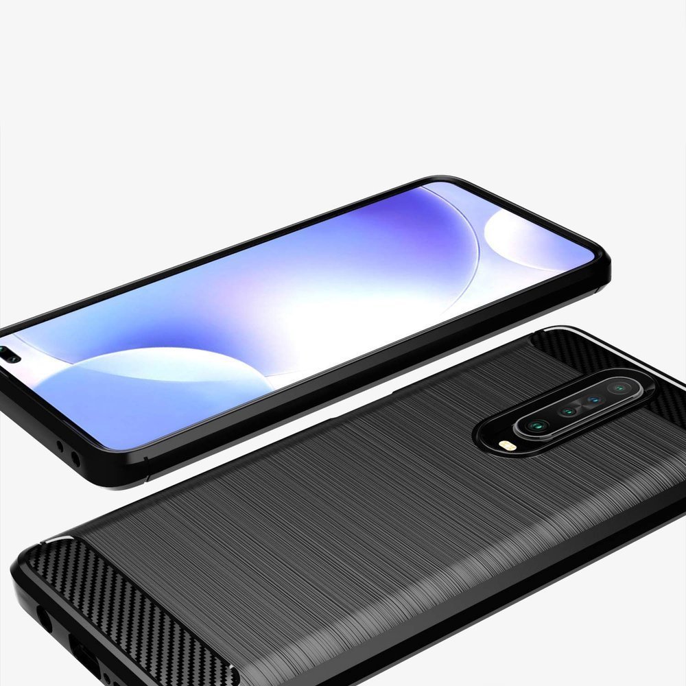 Pokrowiec Carbon Case niebieski Xiaomi Redmi K30 / 5