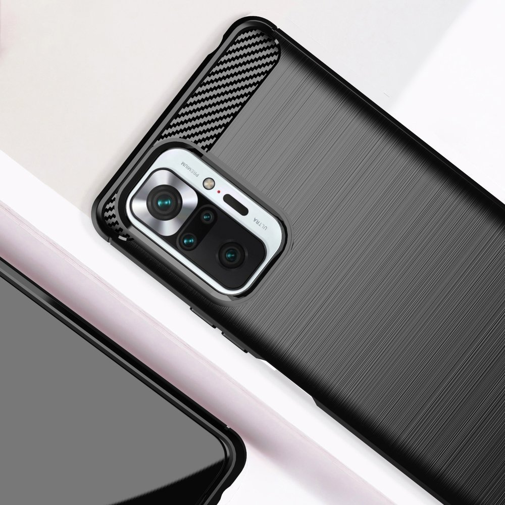 Pokrowiec Carbon Case niebieski Xiaomi Redmi Note 10 Pro / 4
