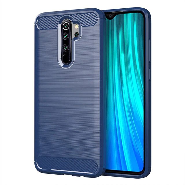 Pokrowiec Carbon Case niebieski Xiaomi Redmi Note 8 Pro