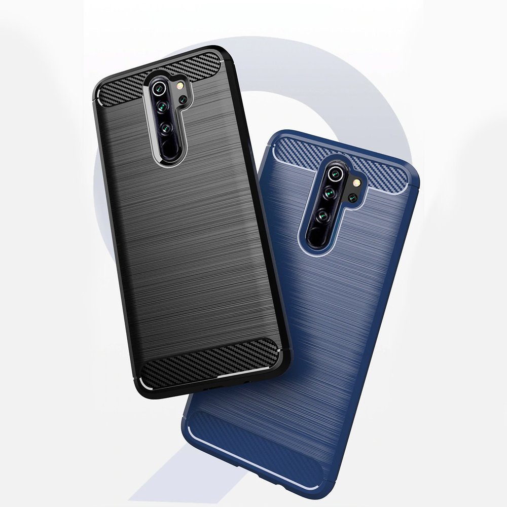 Pokrowiec Carbon Case niebieski Xiaomi Redmi Note 8 Pro / 3