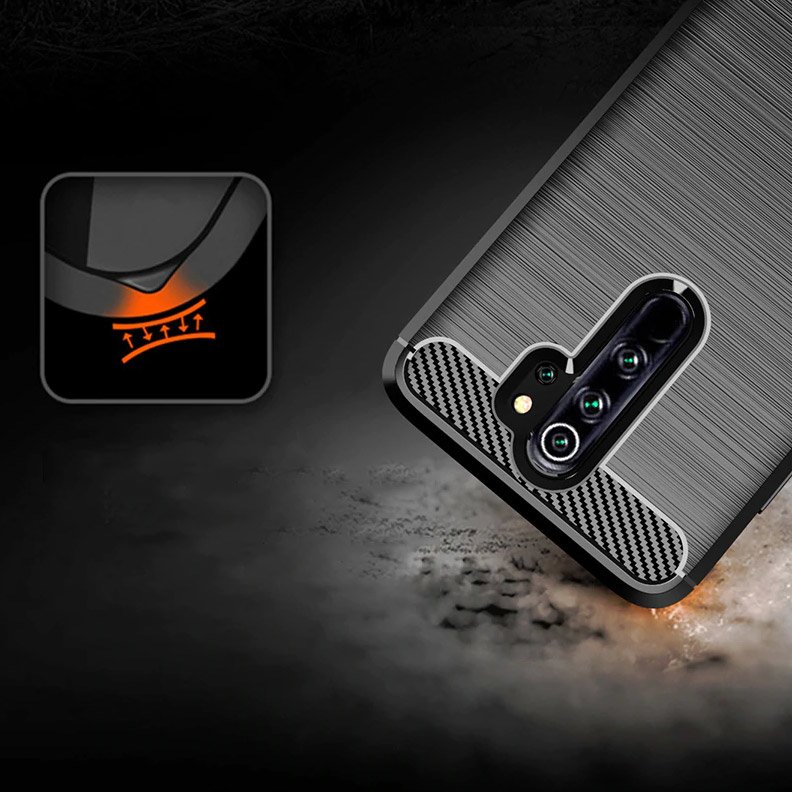Pokrowiec Carbon Case niebieski Xiaomi Redmi Note 8 Pro / 8