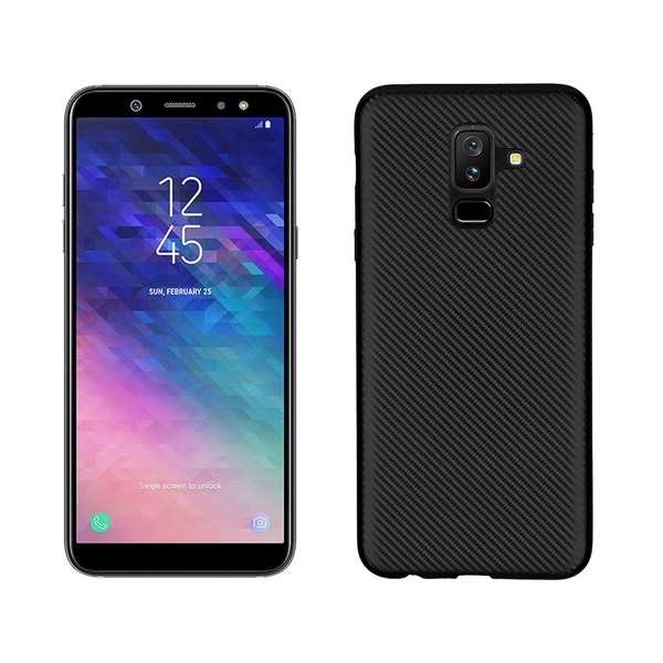 Pokrowiec Carbon Fiber czarny Samsung Galaxy A6 Plus (2018) Pokrowiec Carbon Fiber czarny Samsung Galaxy A6 Plus (2018)