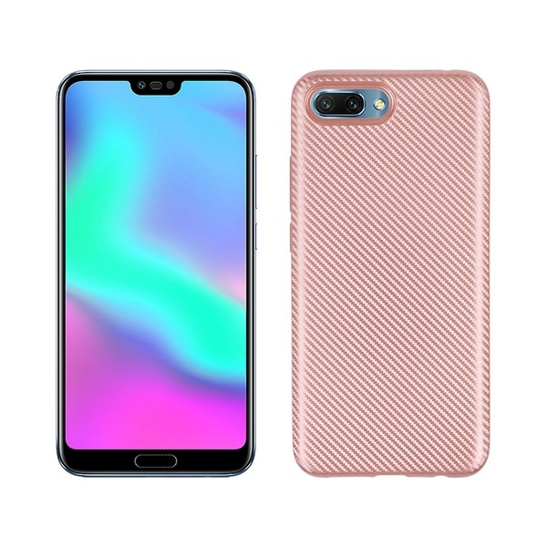 Pokrowiec Carbon Fiber różowy Huawei Honor 10 Pokrowiec Carbon Fiber różowy Huawei Honor 10