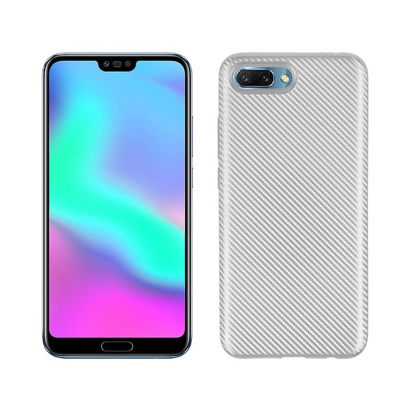 Pokrowiec Carbon Fiber srebrny Huawei Honor 10