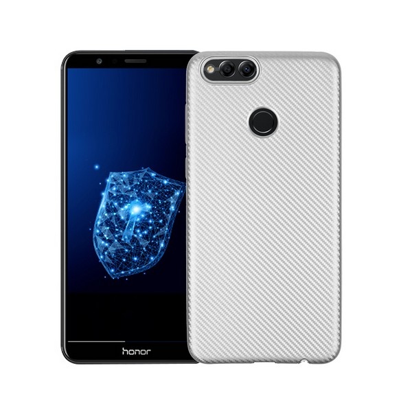 Pokrowiec Carbon Fiber srebrny Huawei Honor 7X