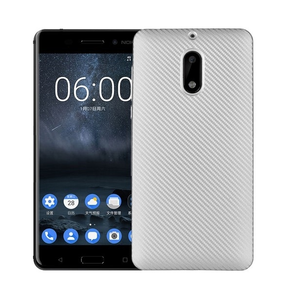 Pokrowiec Carbon Fiber srebrny Nokia 6