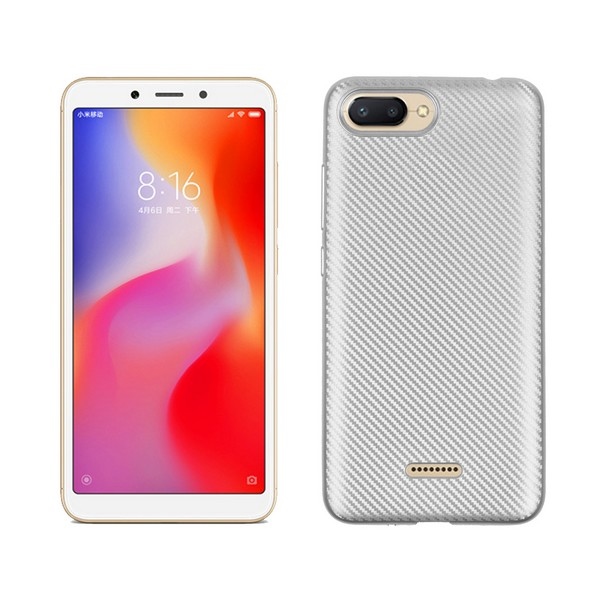 Pokrowiec Carbon Fiber srebrny Xiaomi Redmi Note 5