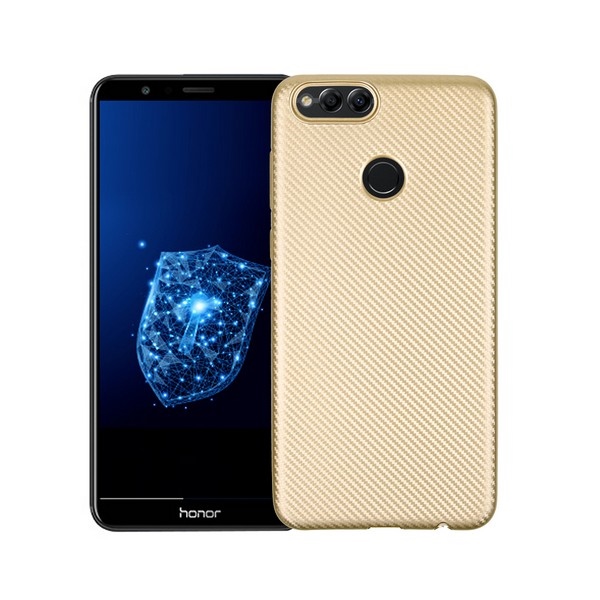 Pokrowiec Carbon Fiber złoty Huawei Honor 7X Pokrowiec Carbon Fiber złoty Huawei Honor 7X