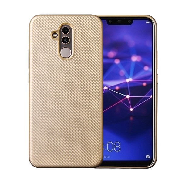 Pokrowiec Carbon Fiber złoty Huawei Mate 20 Lite Pokrowiec Carbon Fiber złoty Huawei Mate 20 Lite