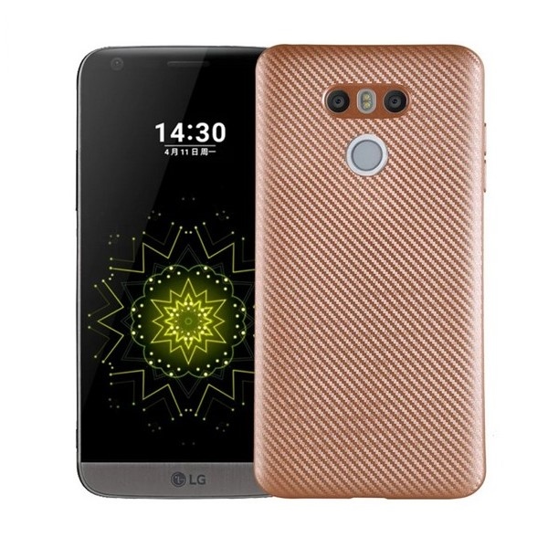 Pokrowiec Carbon Fiber z�oty LG G6