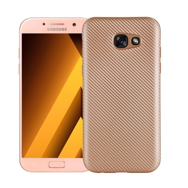 Pokrowiec Carbon Fiber z�oty Samsung Galaxy A5 (2017)