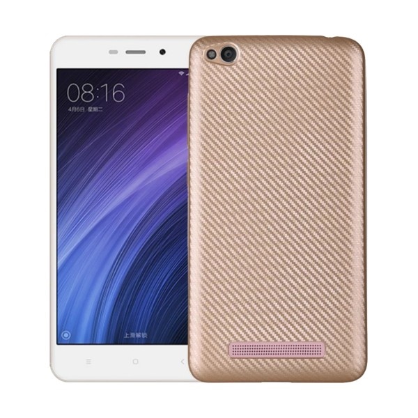 Pokrowiec Carbon Fiber z�oty Xiaomi Redmi 4A