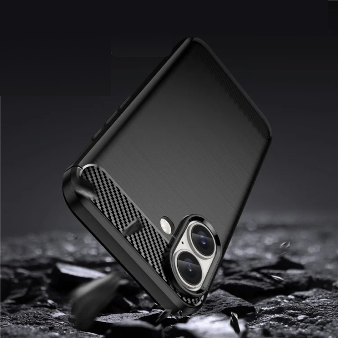 Pokrowiec Carbon Pro czarny Apple iPhone 16 Plus / 3