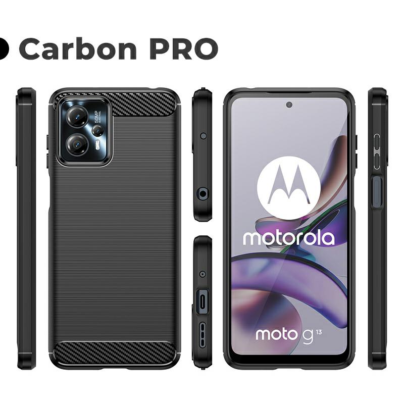 Pokrowiec Carbon Pro czarny Motorola Moto G13 Pokrowiec Carbon Pro czarny Motorola Moto G13