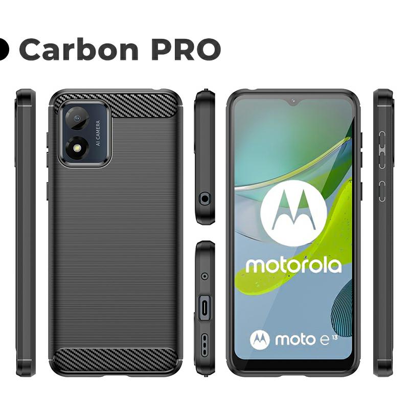 Pokrowiec Carbon Pro czarny Motorola Moto G32