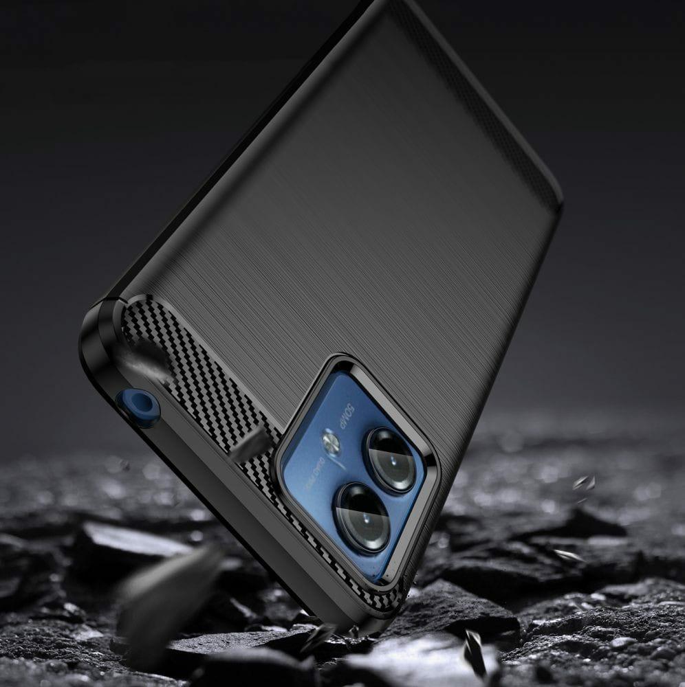Pokrowiec Carbon Pro czarny Motorola Moto G54 5G / 3