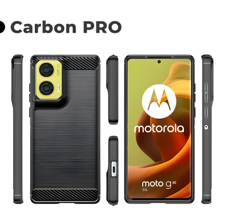 Pokrowiec Carbon Pro czarny Motorola Moto G85 5G