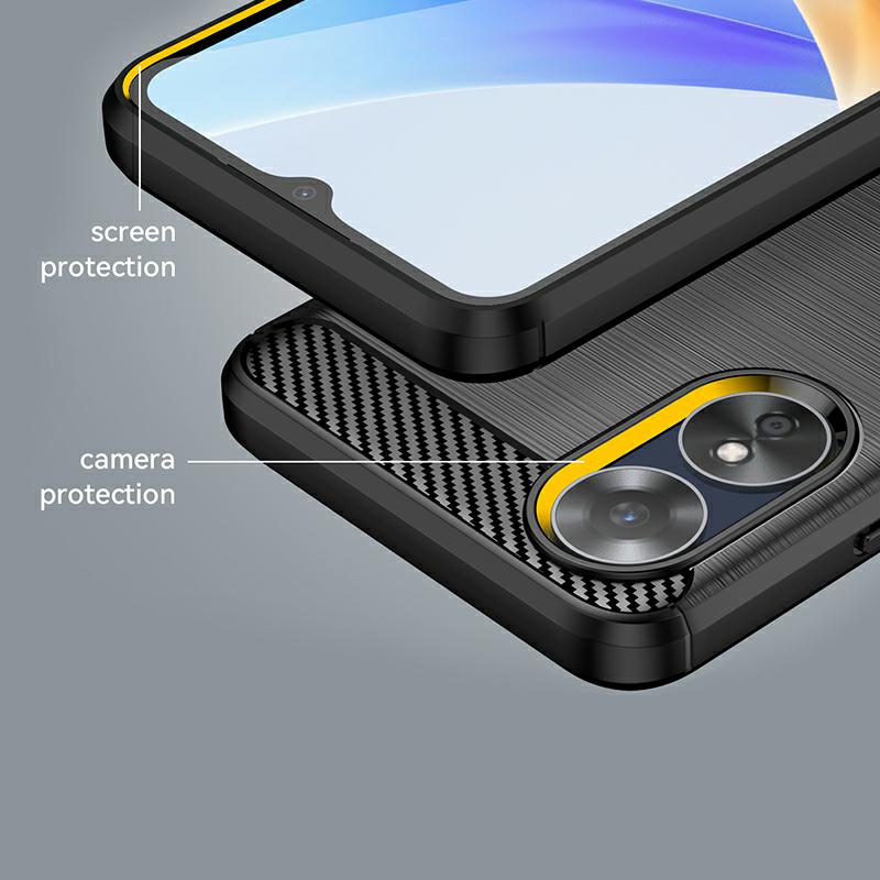 Pokrowiec Carbon Pro czarny Oppo A17 / 3 Pokrowiec Carbon Pro czarny Oppo A17 / 3