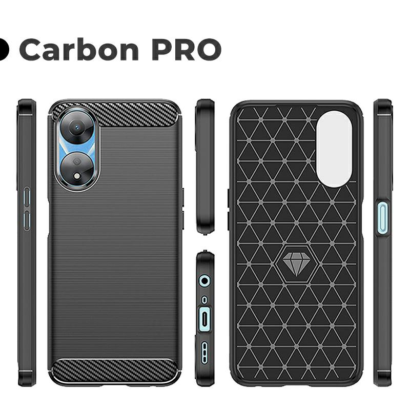 Pokrowiec Carbon Pro czarny Oppo A78 5G