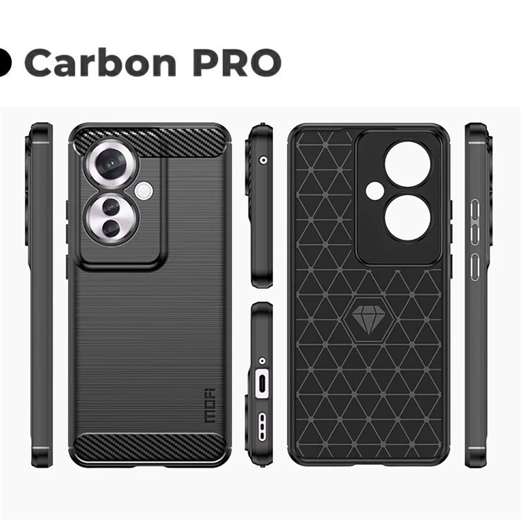Pokrowiec Carbon Pro czarny Oppo Reno 11F 5G