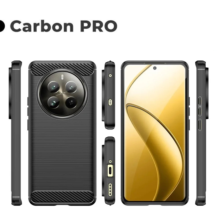 Pokrowiec Carbon Pro czarny Realme 12 PRO 5G