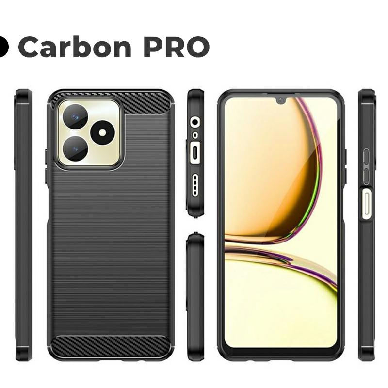 Pokrowiec Carbon Pro czarny Realme C53 Pokrowiec Carbon Pro czarny Realme C53