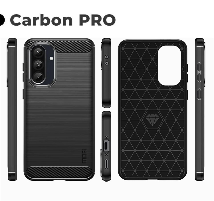 Pokrowiec Carbon Pro czarny Samsung Galaxy A36 5G