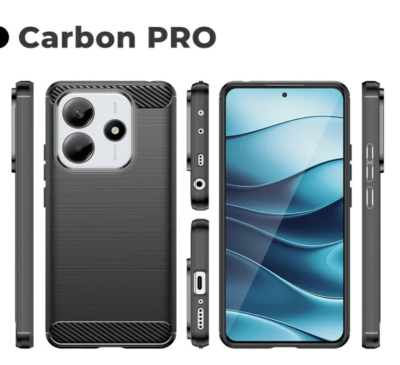 Pokrowiec Carbon Pro czarny Xiaomi Redmi Note 14 5G