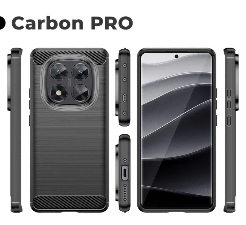 Pokrowiec Carbon Pro czarny Xiaomi Redmi Note 14 Pro 5G