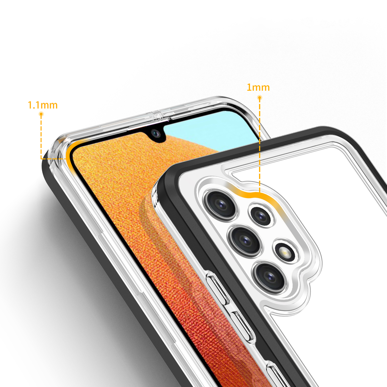 Pokrowiec Clear 3w1 czarny Samsung A72 4G / 4