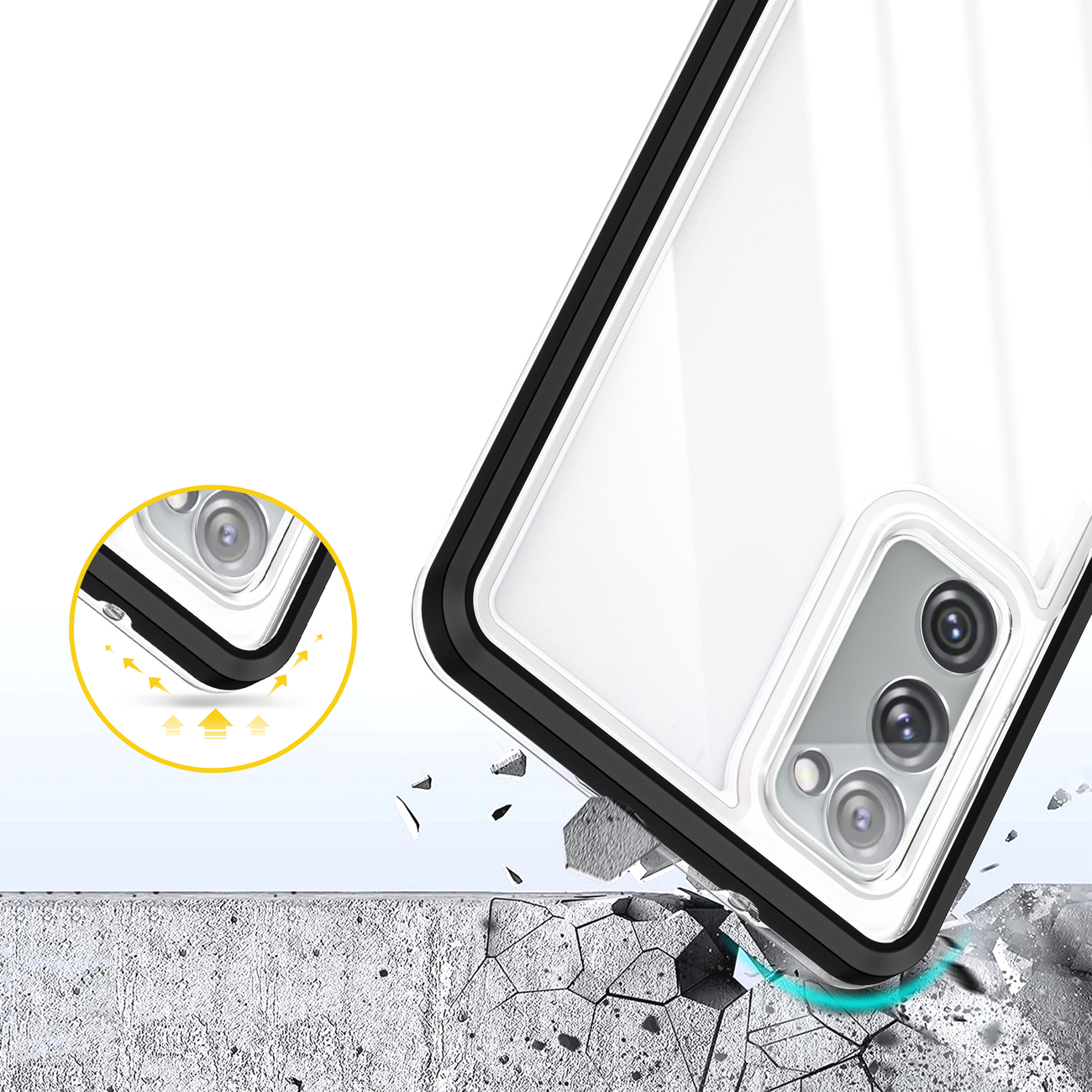 Pokrowiec Clear 3w1 czarny Samsung Galaxy S20 FE 5G / 6