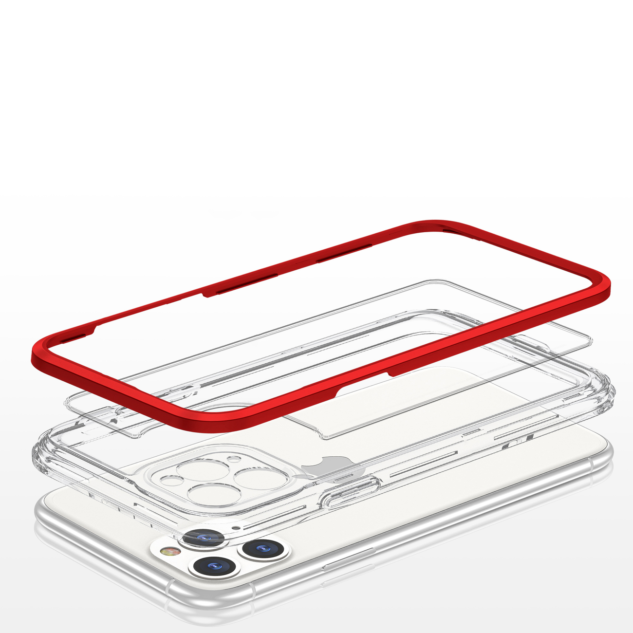 Pokrowiec Clear 3w1 czerwony Apple iPhone 11 Pro / 5