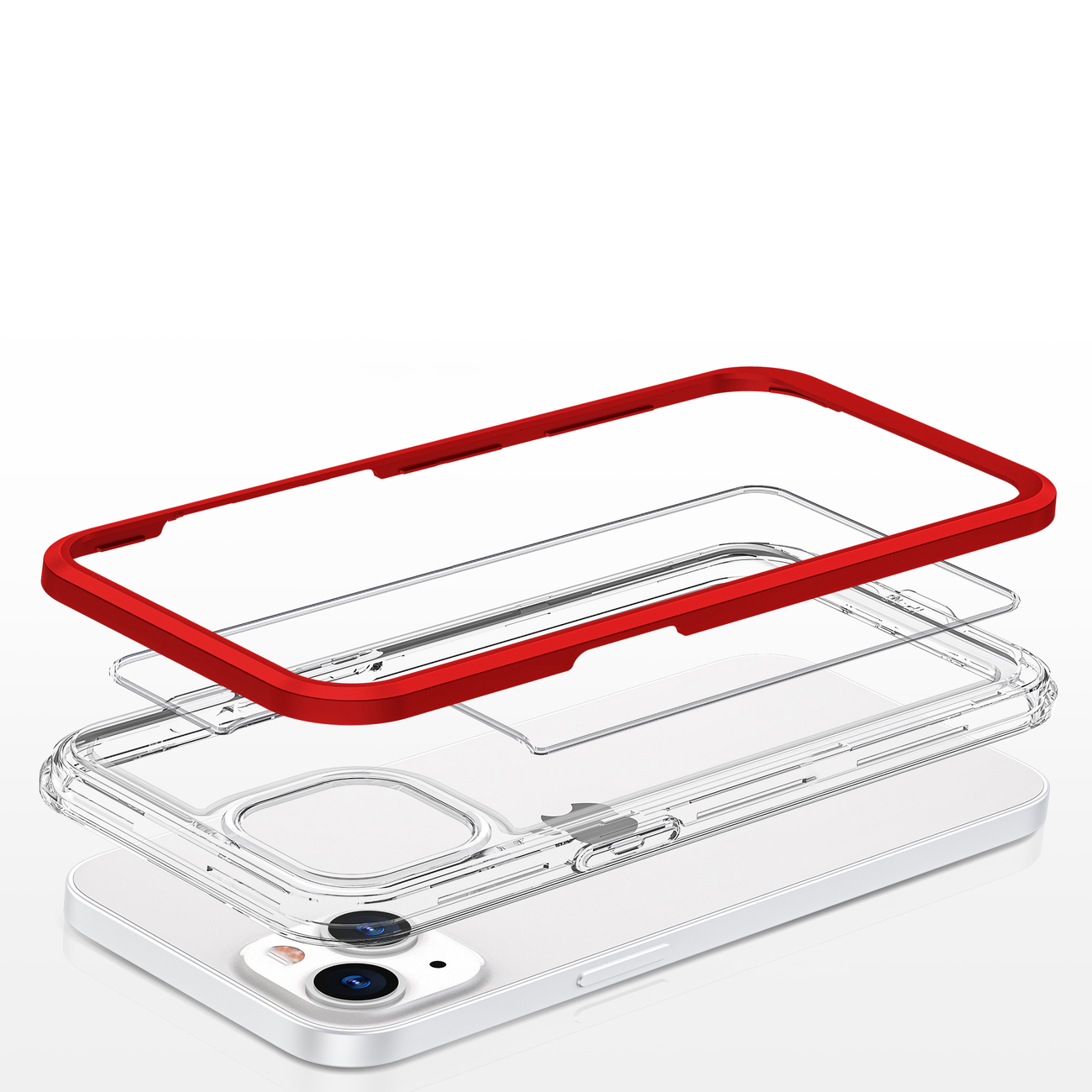Pokrowiec Clear 3w1 czerwony Apple iPhone 13 / 5