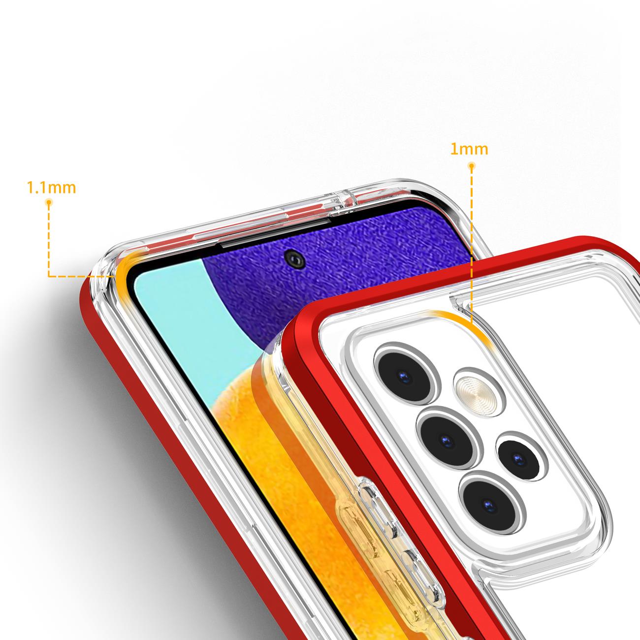 Pokrowiec Clear 3w1 czerwony Samsung Galaxy A33 5G / 4 Pokrowiec Clear 3w1 czerwony Samsung Galaxy A33 5G / 4