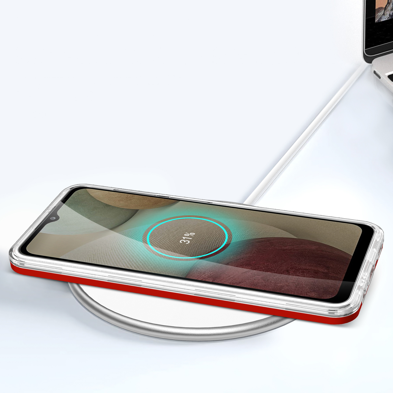 Pokrowiec Clear 3w1 czerwony Samsung Galaxy A12 5G / 7