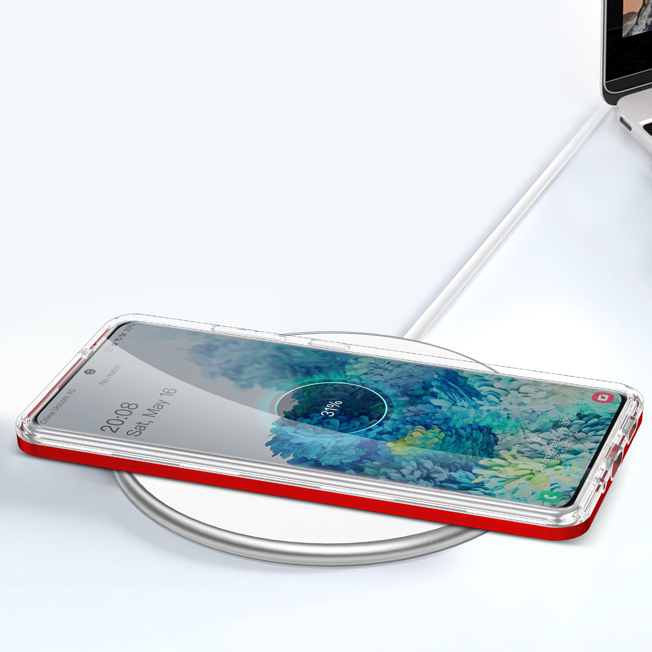 Pokrowiec Clear 3w1 czerwony Samsung Galaxy S20 FE 5G / 7