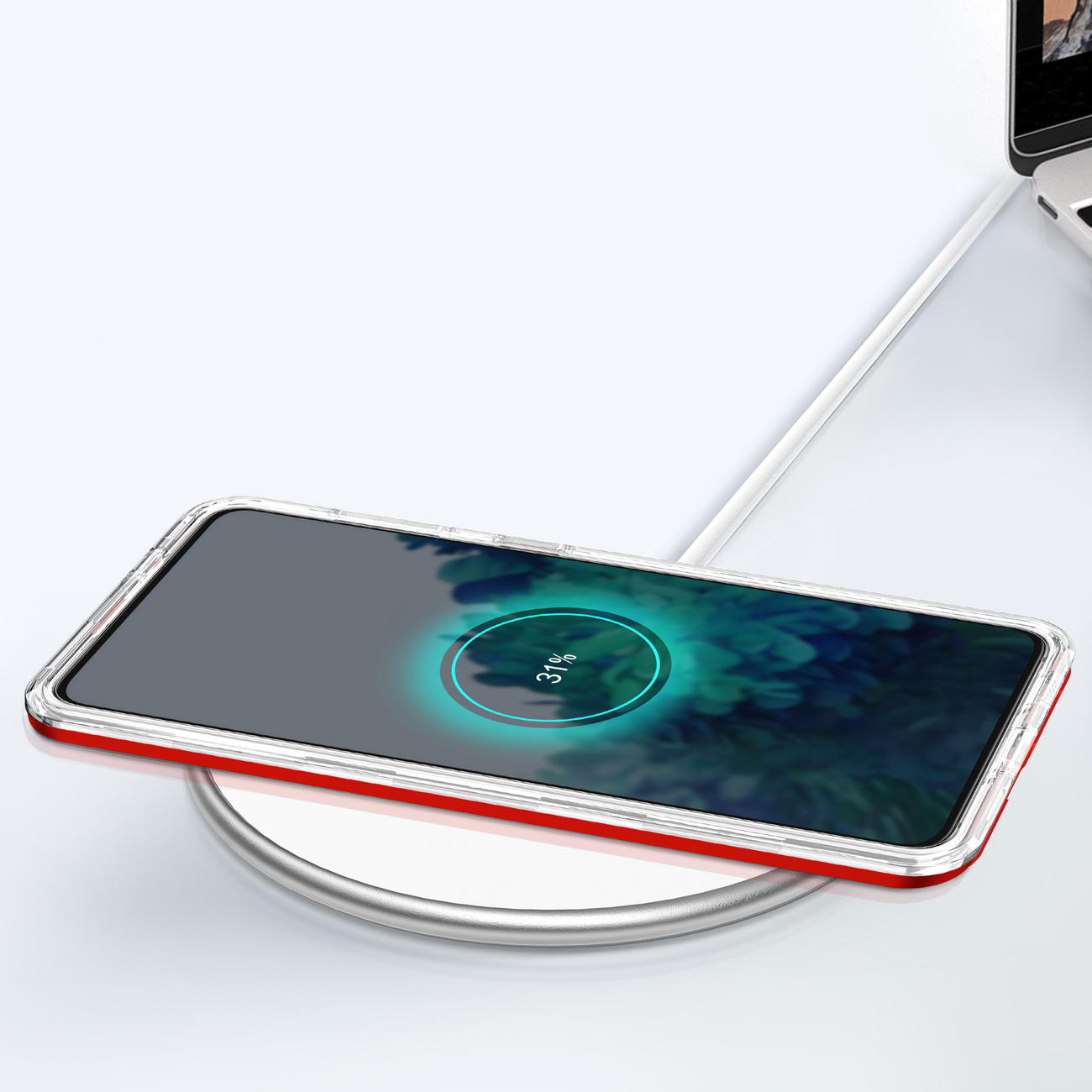 Pokrowiec Clear 3w1 czerwony Samsung Galaxy S21 Plus 5G / 7