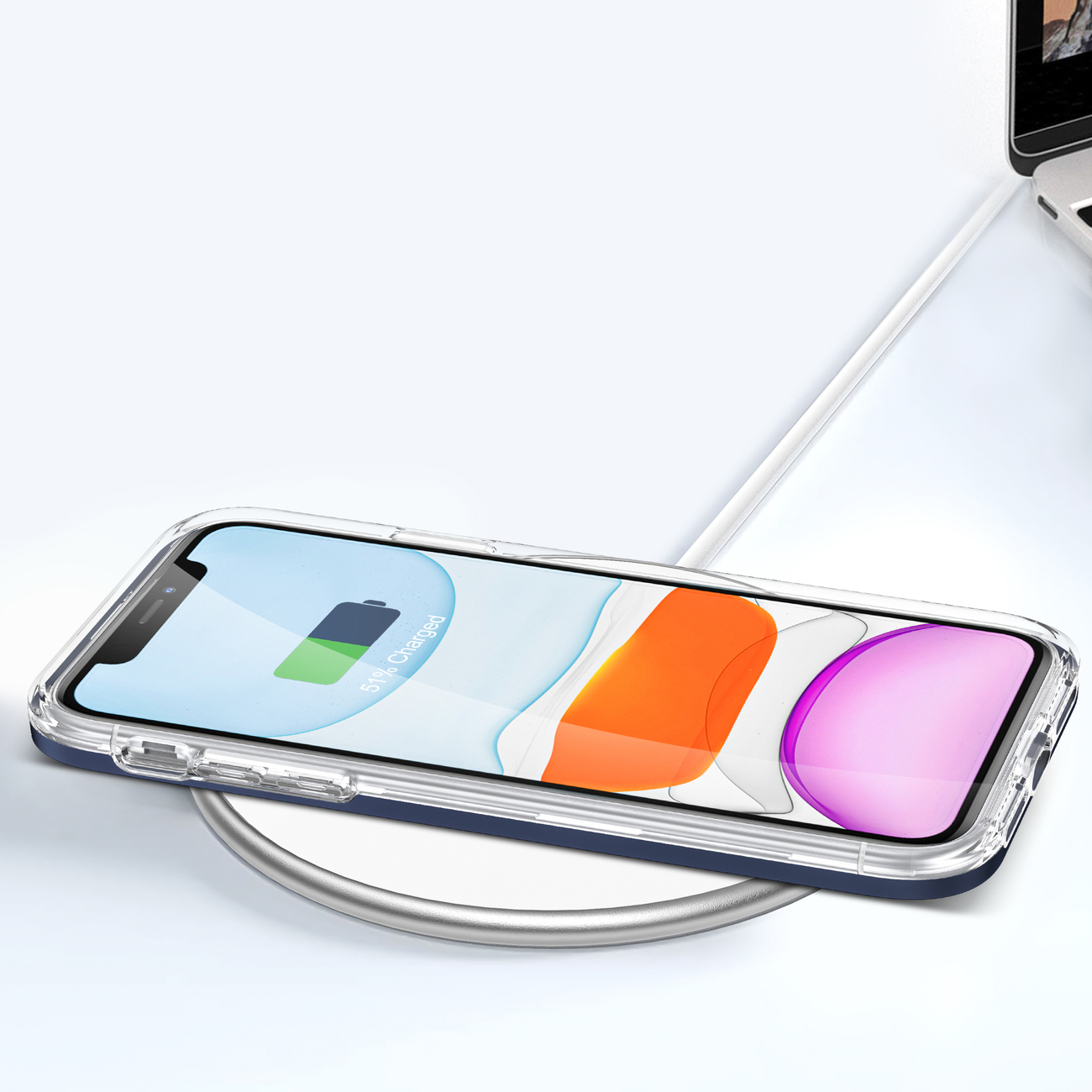 Pokrowiec Clear 3w1 niebieski Apple iPhone 11 / 7