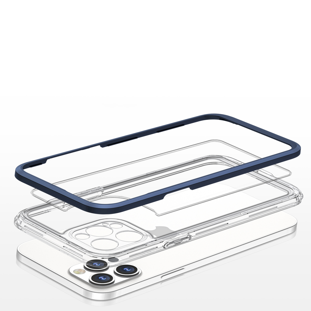 Pokrowiec Clear 3w1 niebieski Apple iPhone 12 Pro Max / 5
