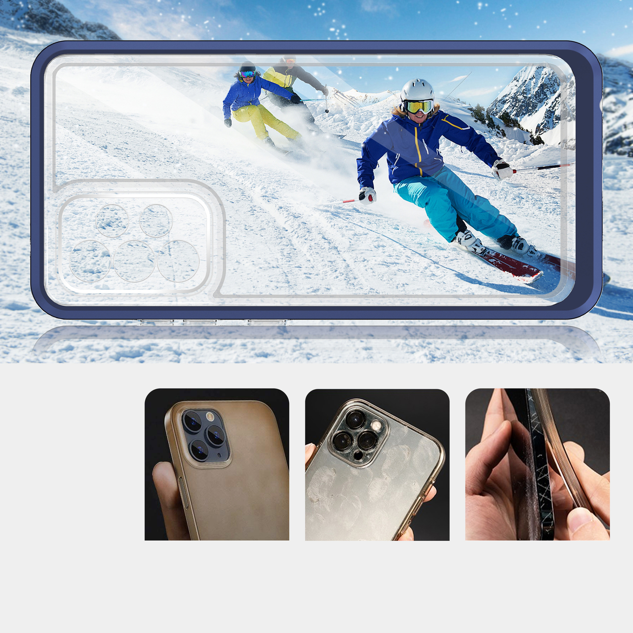Pokrowiec Clear 3w1 niebieski Samsung Galaxy A52S 5G / 3