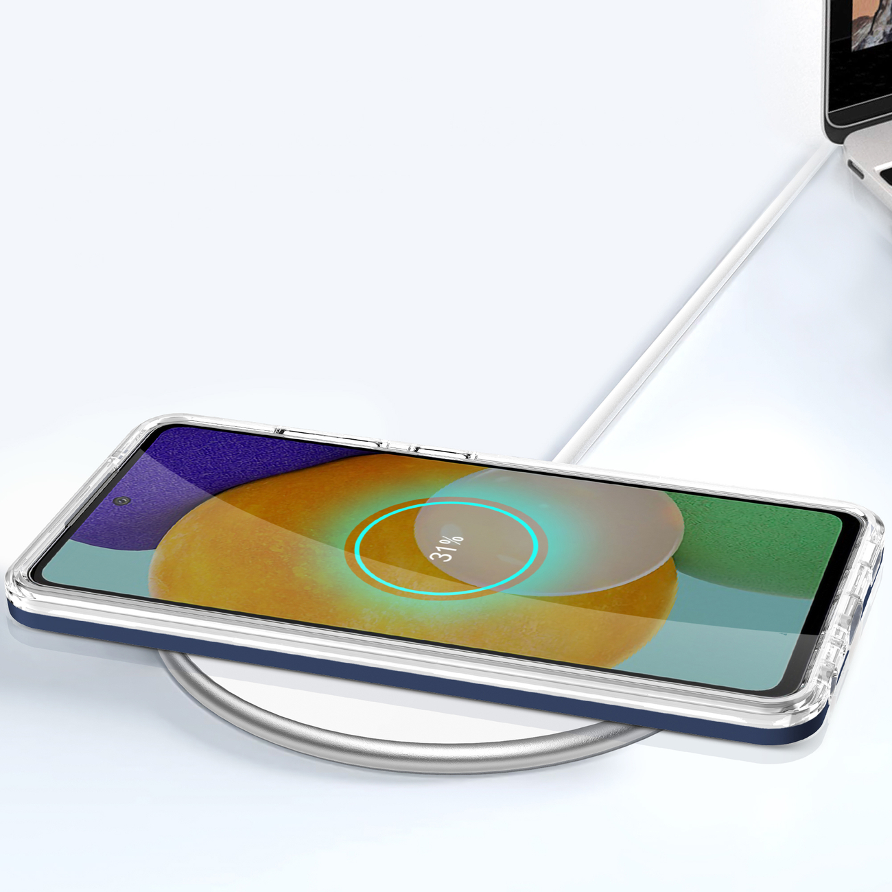 Pokrowiec Clear 3w1 niebieski Samsung Galaxy A52S 5G / 7