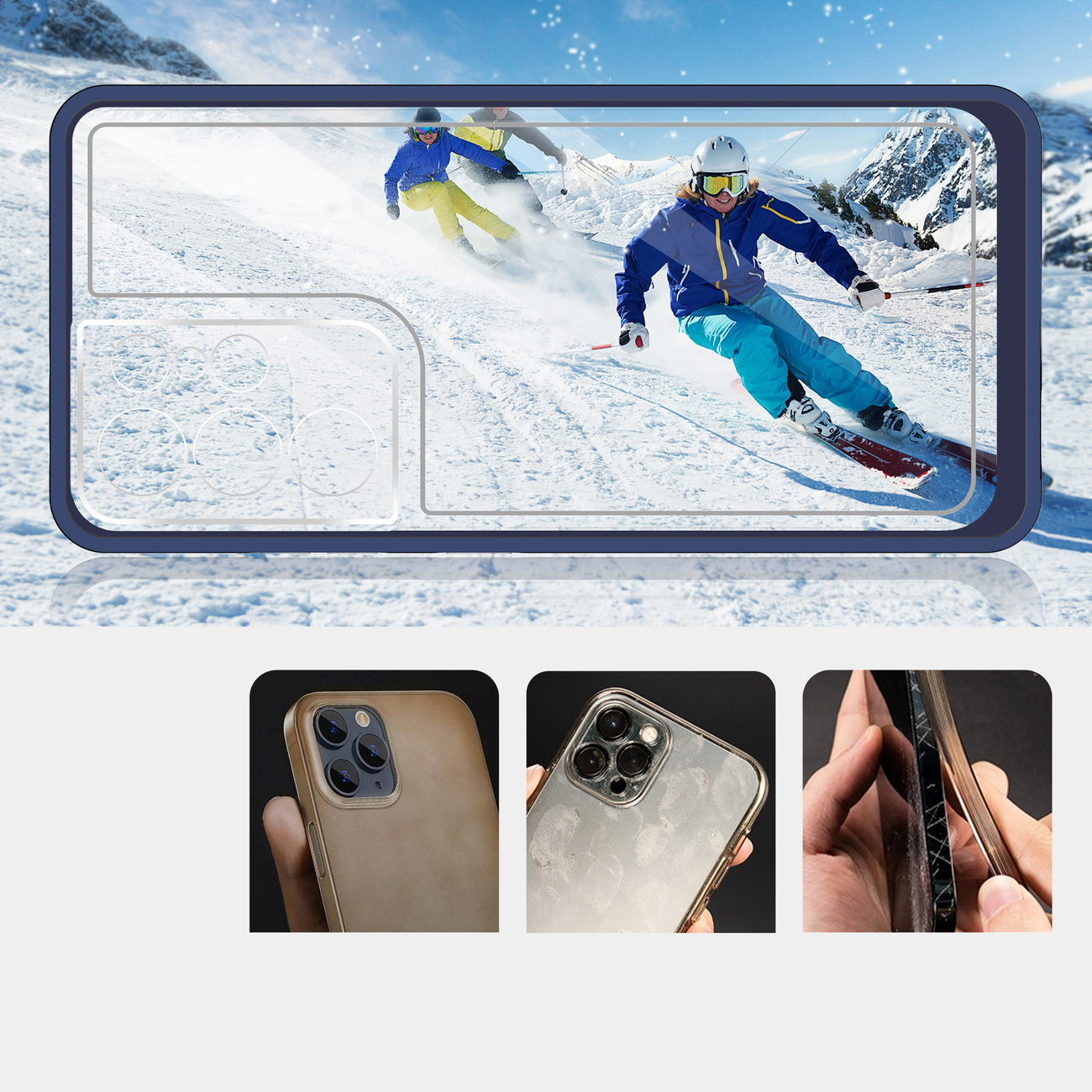 Pokrowiec Clear 3w1 niebieski Samsung Galaxy S21 Ultra 5G / 3