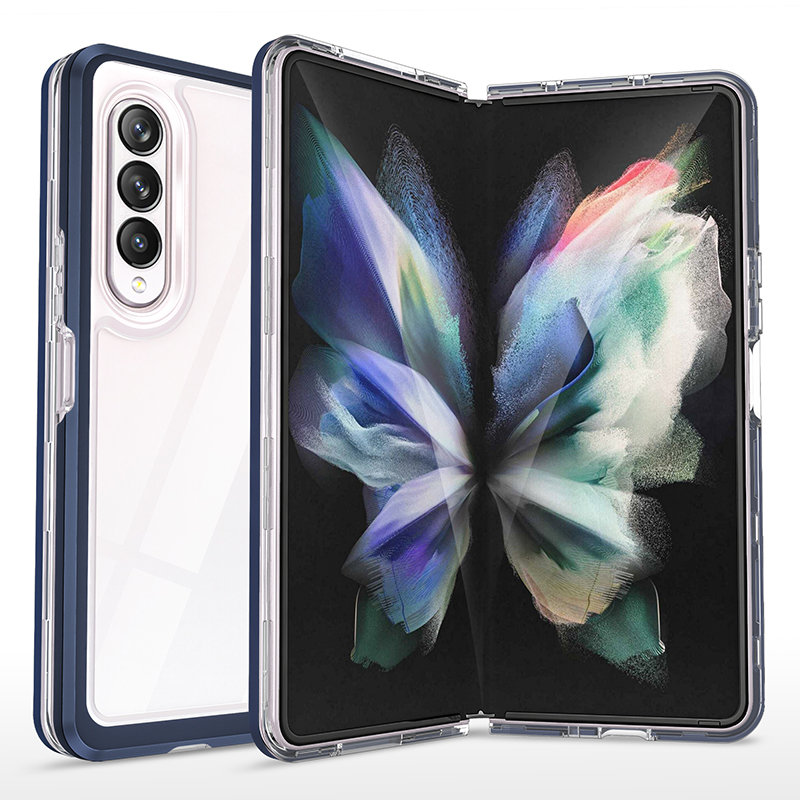 Pokrowiec Clear 3w1 niebieski Samsung Galaxy Z Fold 4