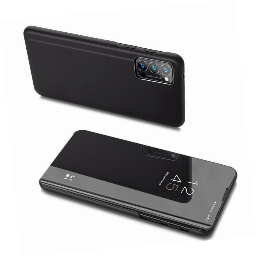 Etui zamykane z klapk� Clear View Cover czarny Oppo Reno 5 4G