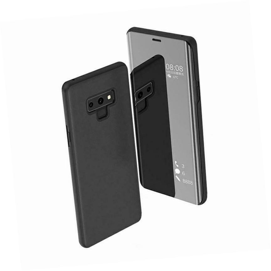 Etui zamykane z klapk� Clear View Cover czarny Samsung A72 5G